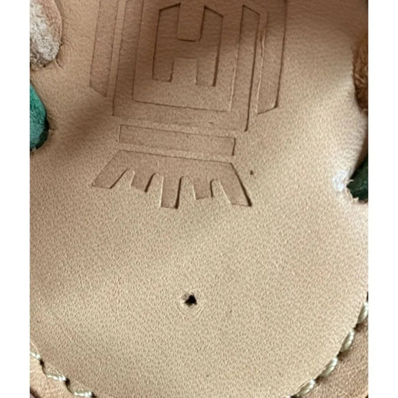 Huellas Braided Strappy Leather Flat Sandals Multicolor Adjustable Buckle Size 6 - Picture 8 of 10